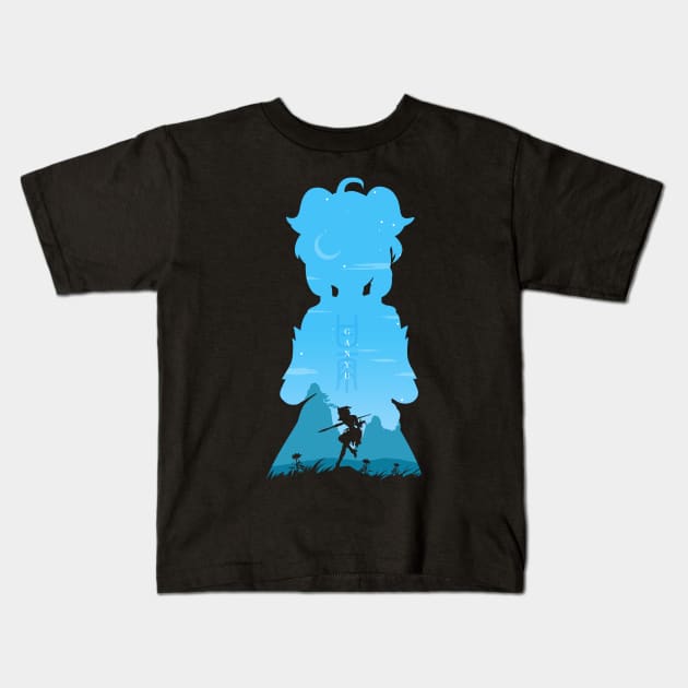 Ganyu Landscape Kids T-Shirt by Nero